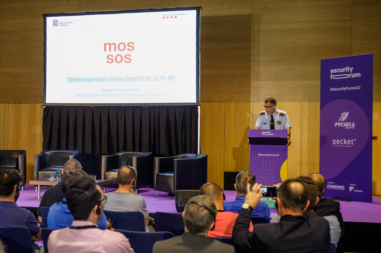 El Inspector Tomás Copete habló de los retos de la ciberseguridad para los Mossos d'Esquadra en el Congreso Security Forum 2022